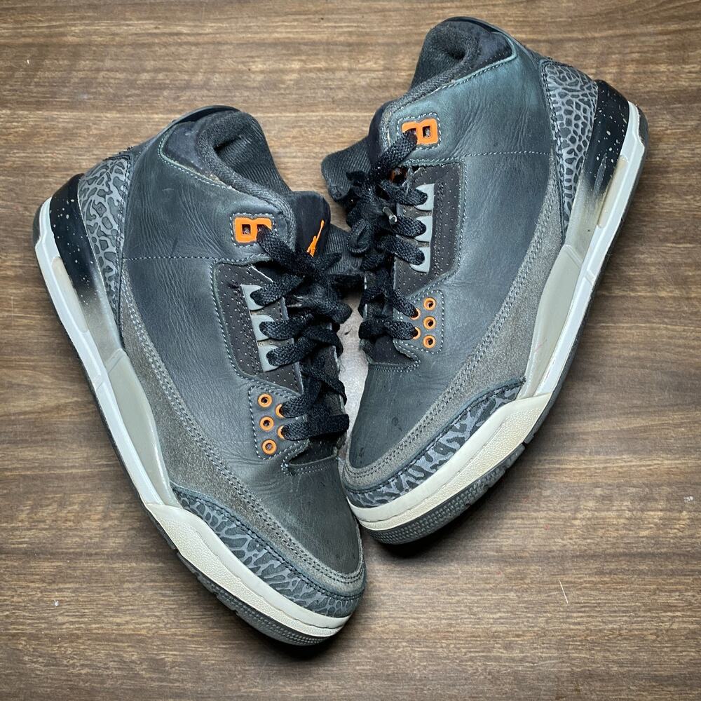 Kid's Air Jordan 3 Retro Fear Pack Night Stadium Size 6.5Y GS Shoes